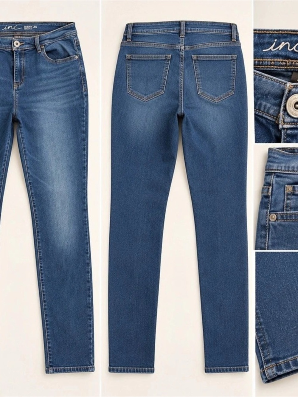 INC International Concepts Skinny Leg Skinny Jeans in Blue Like New